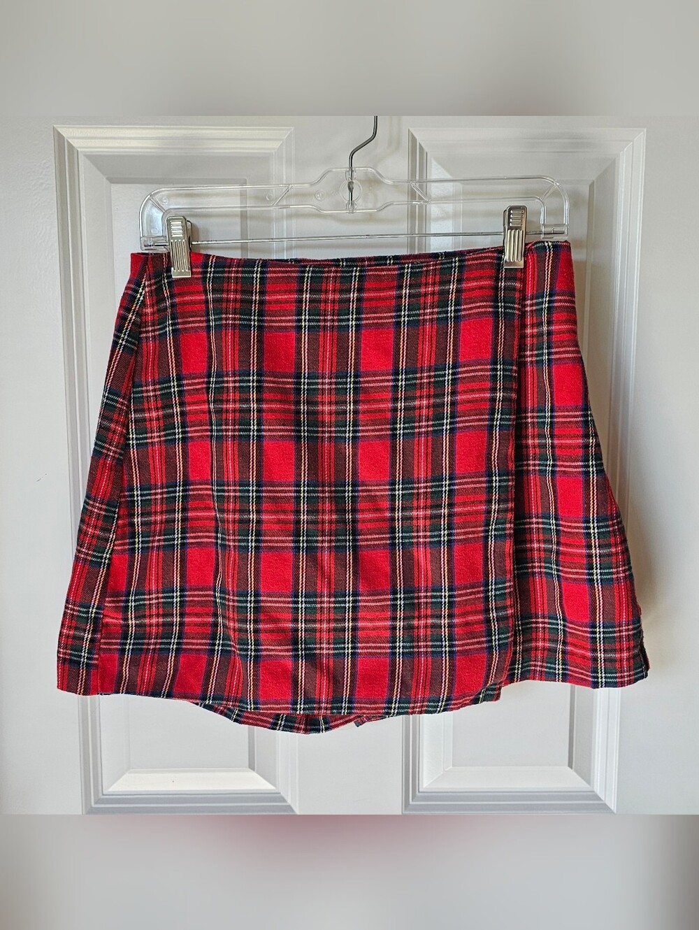 entro Red Plaid Mini Skirt